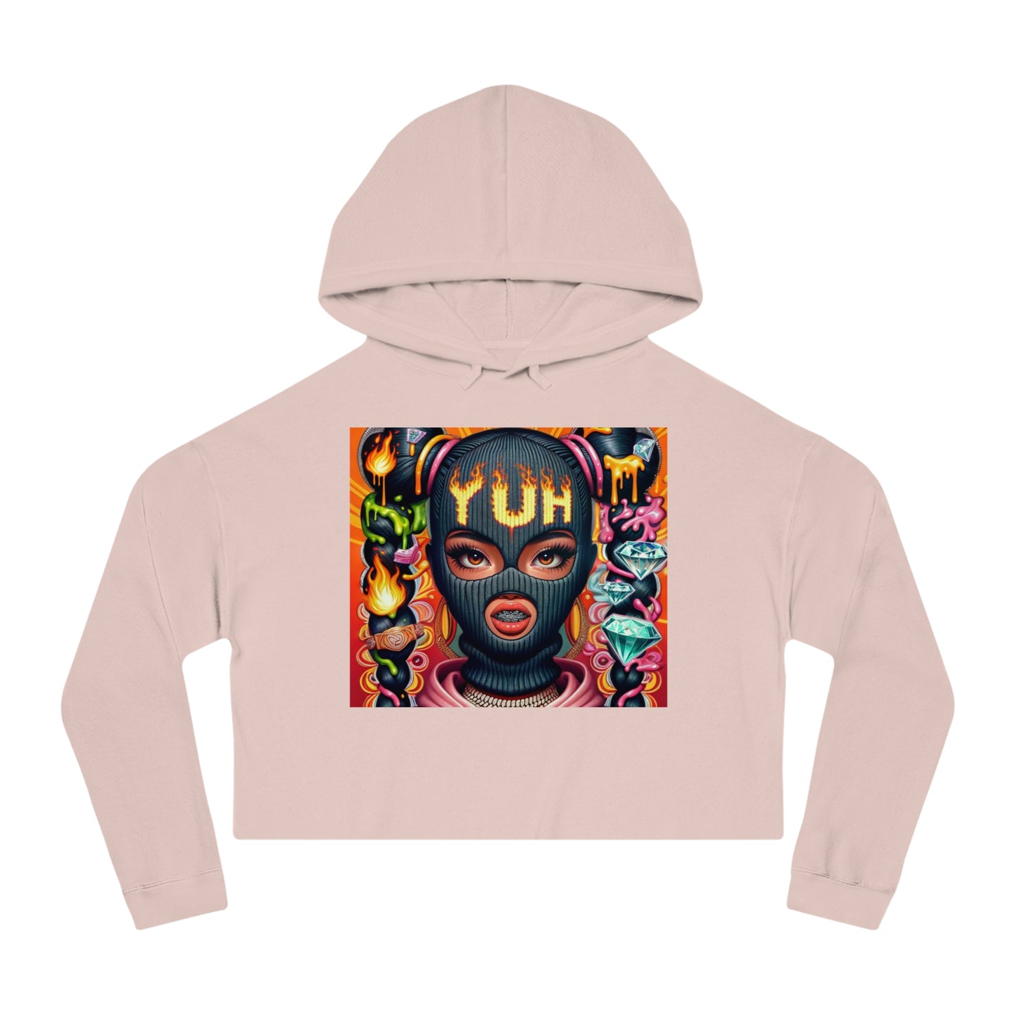 YUH Women/GIRLS Cropped Hooded Sweatshirt