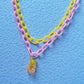 ZX GOGO Cute Gummy Bear Pendant Necklace