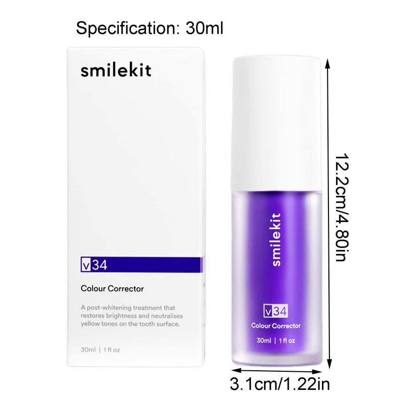 Tooth Cleansing Mousse Purple Toothpaste Refreshes Breath Whitens Teeth Stain Removal Dental Cleansing