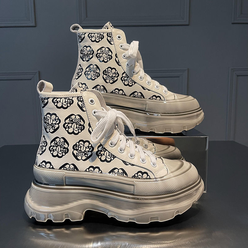 GOGO POSH  Thick-soled Platform Shoes Printed