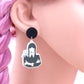 1 PAIR OF Wednesday TRENDY earrings