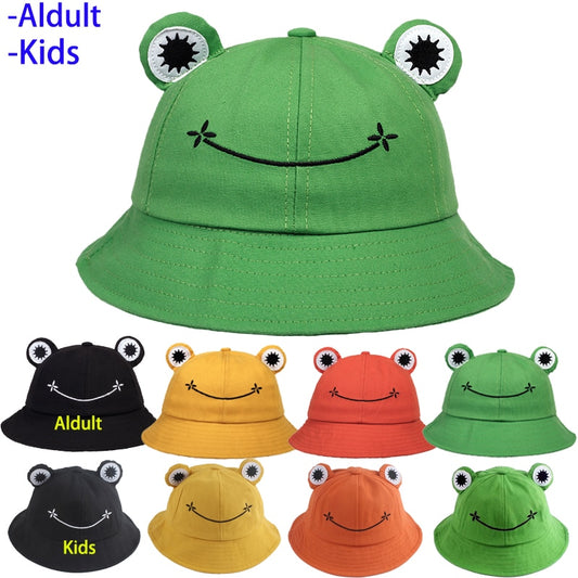 Frog Bucket Hat For Women Summer Autumn Plain Female Panama Outdoor Hiking Beach Fishing Sunscreen Woman Bob Caps