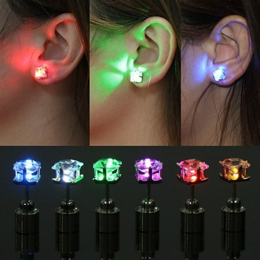 Light Up LED Bling Studs earrings