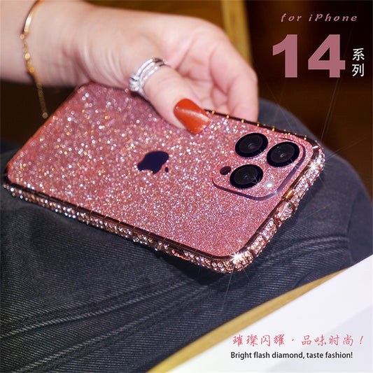 Glitter Diamond Metal Bumper Case For iPhone 11 12 Mini 13 Pro 14 Pro Max X Xr Xs Max 6 7 8 14 Plus