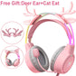 RGB Light Gamer Headset Cat Ear Gaming Headphones With Microphone HD Noise Reduction Over-ear Head Beam For PC Computer Laptop