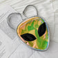 Mini Transparent Backpack Cute Aliens Pattern Waterproof Phone Coin Bag