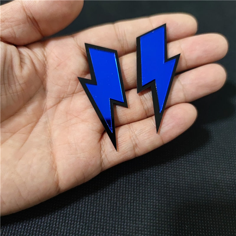 7 Colors  Trendy  Lightning HipHop Rock Stud Earrings for Women Fashion Accessories
