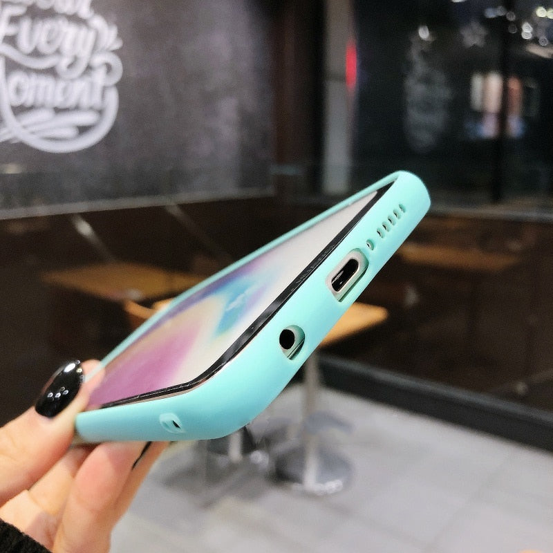 3D Rainbow Glitter Laser Case For iPhone 12 11 Pro Max 12Mini X XR XS Max 7 8 6 6s Plus SE 2020 Soft
