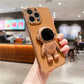 Cute Astronaut Foot Stand Phone Case For iPhone 14 13 Pro 11 Pro X XS XR Xs Max 12 Mini Soft Plating Holder Cover On 6S 7 8 Plus