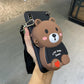 Cute Bear Wallet lipstick bag Soft  phone Case For iPhone 14 Pro Max 11 12 13Pro Max Xs XR 7 8Plus